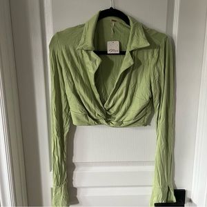 NWT Free People Crop Blouse S